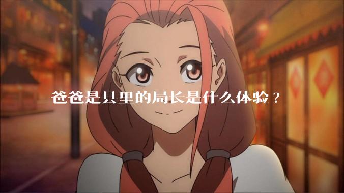 爸爸是县里的局长是什么体验?