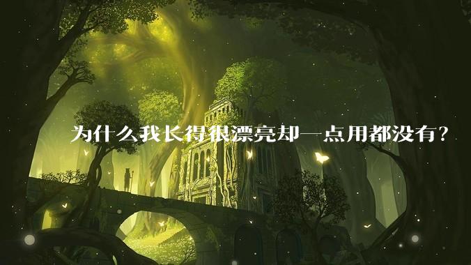 为什么我长得很漂亮却一点用都没有？