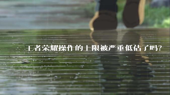 王者荣耀操作的上限被严重低估了吗？