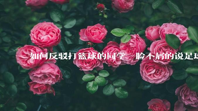 如何反驳打篮球的同学一脸不屑的说足球没有身体对抗？