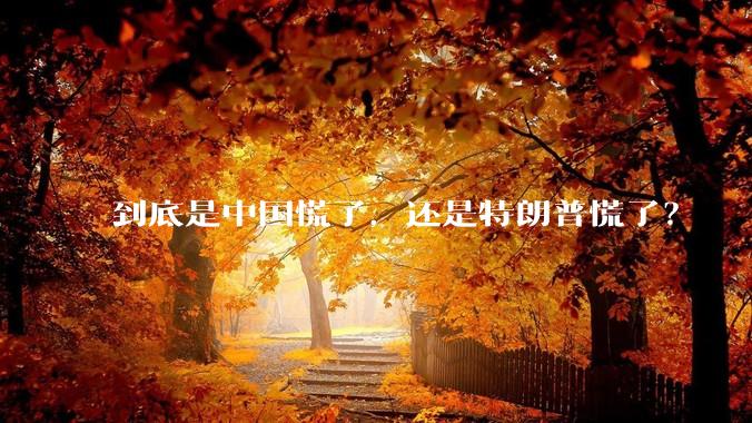 到底是中国慌了，还是特朗普慌了？
